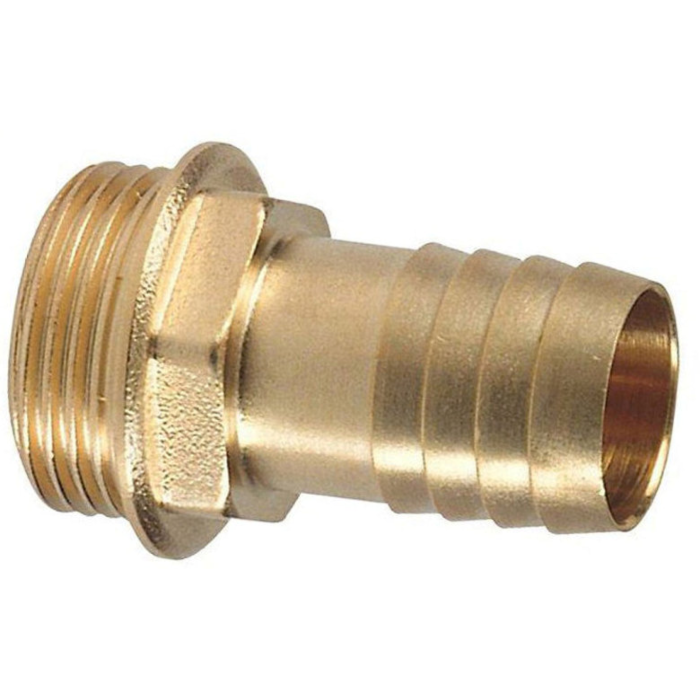 Messing slangtule 6-kant buitendraad 1/2" x 13 mm