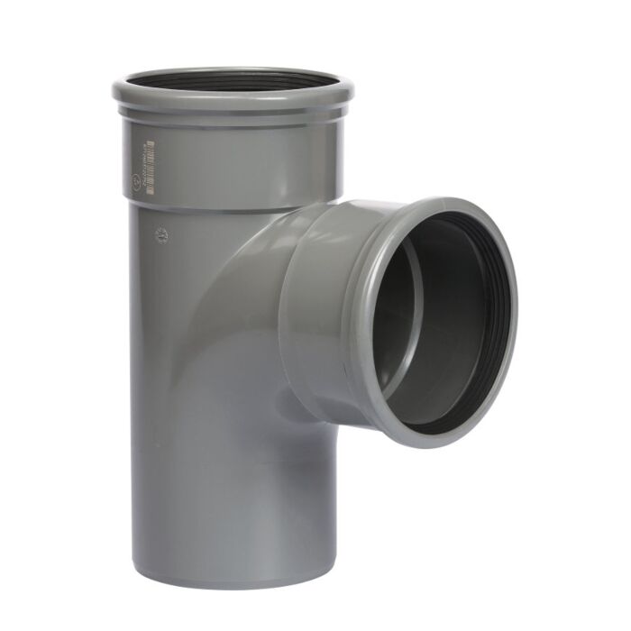PVC T-STUK 2 x Manchet / Spie 110mm 90° PVC T-STUK 2 x Manchet / Spie 110mm 90°
