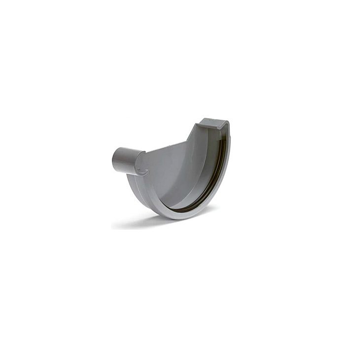 S-lon grijs PVC eindstuk klem links S-lon grijs PVC eindstuk klem links