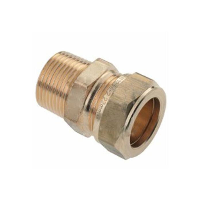 Bonfix messing draadkoppeling 12 mm knel x 1/2" buitendraad Bonfix messing draadkoppeling 12 mm knel x 1/2" buitendraad