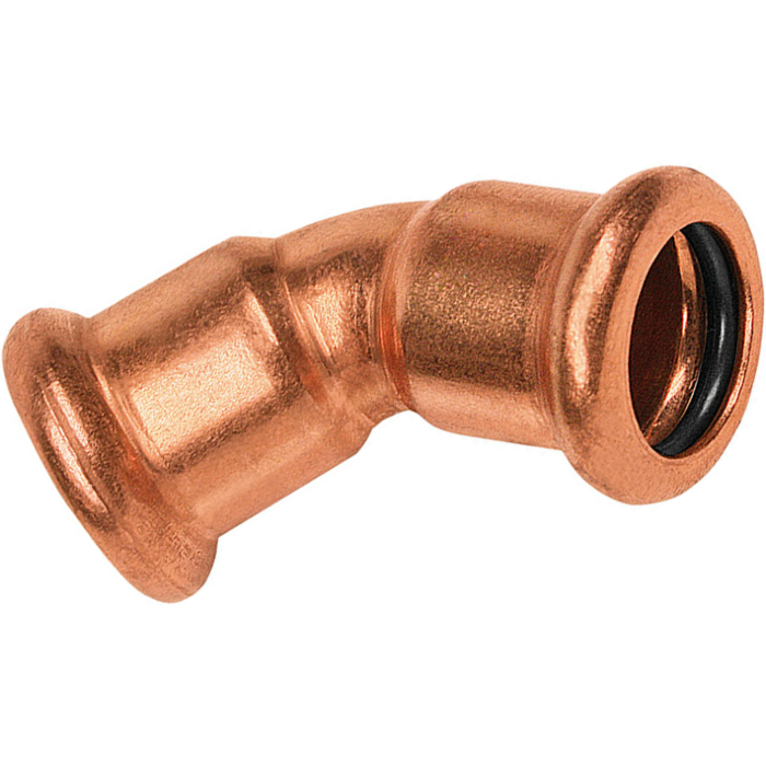 Bonfix PRESS bocht 45° roodkoper 2x pers Bonfix PRESS bocht 45° roodkoper 2x pers