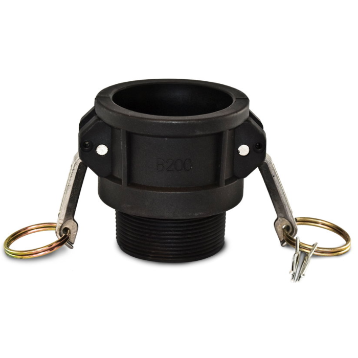 Camlock pp M-deel met slangtule type B Camlock pp M-deel met slangtule type B