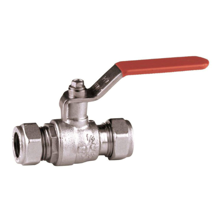 CV kogelkraan verchroomd 2 x knel 22mm CV kogelkraan verchroomd 2 x knel 22mm