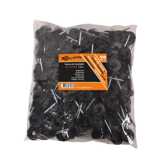 gallagher-promopack-schroef-ringisolator-zwart--100-st gallagher-promopack-schroef-ringisolator-zwart--100-st