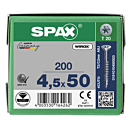 Spax spaanplaatschroeven T20 verzinkt 4.5 x 50 mm deeldraad 200 stuks thumbnail
