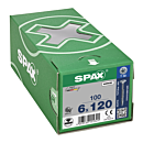 Spax spaanplaatschroeven T30 verzinkt 6 x 120 mm deeldraad 100 stuks thumbnail