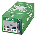 Spax spaanplaatschroeven T30 verzinkt 6 x 120 mm deeldraad 100 stuks thumbnail