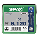 Spax spaanplaatschroeven T30 verzinkt 6 x 120 mm deeldraad 100 stuks thumbnail