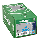 Spax spaanplaatschroeven T20 RVS A2 5 x 90 mm deeldraad 100 stuks thumbnail