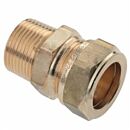 Bonfix messing draadkoppeling 12 mm knel x 3/8" buitendraad  thumbnail