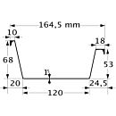 Polyester bakgoot antraciet 120mm 2 meter thumbnail