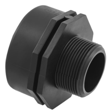 PP Soknippel 3/4" binnendraad x 1/2" buitendraad