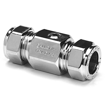 Verchroomde kogelafsluiter 2 x knel 22 mm